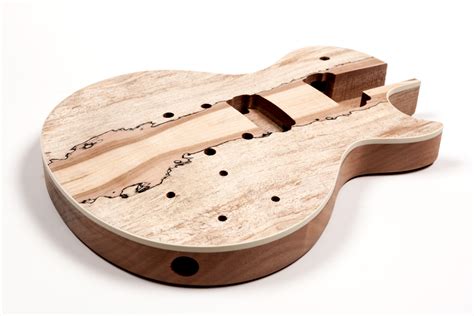 MAHOGANY WITH SPALTED MAPLE TOP LES PAUL GUITAR BODY - Clandestine Guitars | Tienda online de ...