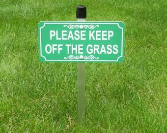 Items similar to Funny Sign. Cute Lawn Sign. Keep off the Grass Sign ...