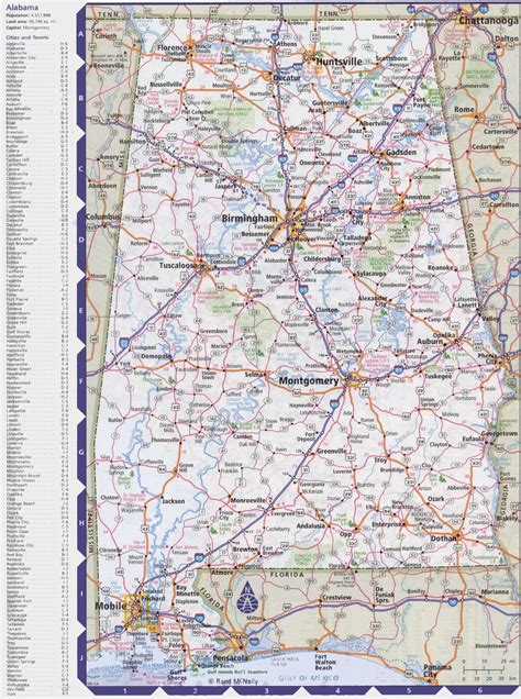 Printable Map Of Alabama With Cities – Printable Map of The United States