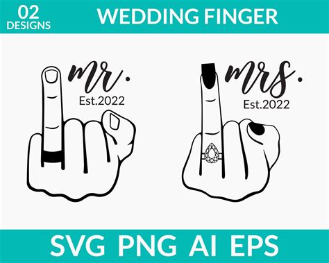 Wedding finger svg engagement ring svg mr and mrs est 2022 etsy – Artofit