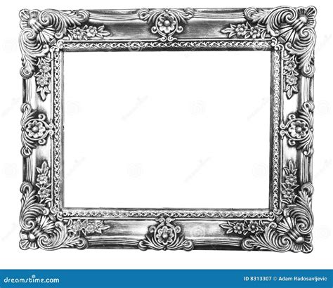 Retro Revival Old Silver Frame Stock Image - Image of domestic, copy ...