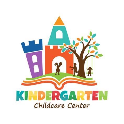 Preschool, kindergarten, playgroup logo icon design template. Children ...