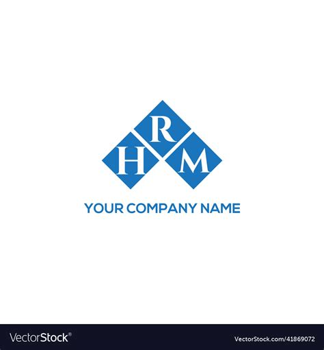 Hrm letter logo design on white background Vector Image