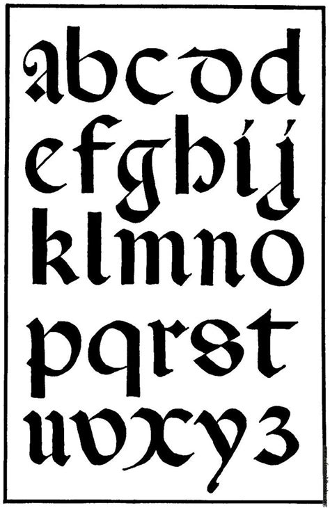 Gothic Calligraphy | 142.—italian Round Gothic Small Letters. 16th Century. [image ...