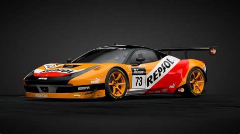 REPSOL Ferrari 458 GT3 - Car Livery by x66Rossocorsa | Community | Gran Turismo Sport Gt Cars ...