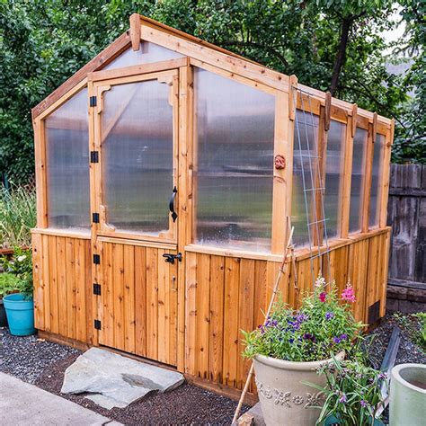 Outdoor Living Today Western Red Cedar 8 ft. Greenhouse | Backyard greenhouse, Wooden ...