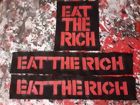 Eat the Rich Patch Punk Patches Anarchist Patches Crust Punk - Etsy