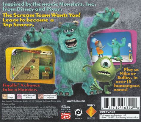 Disney/Pixar Monsters, Inc. Scream Team Box Shot for PlayStation - GameFAQs