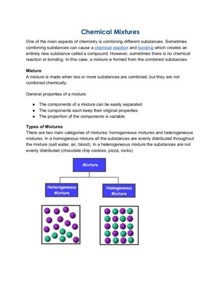 What is chemical mixture?