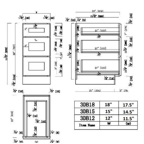 Drawer Base Cabinet Dimensions