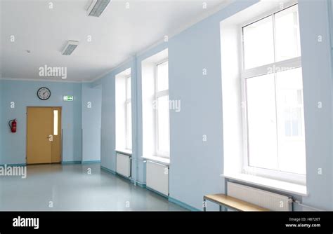 empty school corridor Stock Photo - Alamy