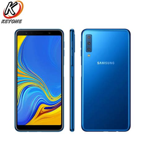 New Samsung Galaxy A7 A750F DS 2018 4G LTE Mobile Phone 6.0" 4GB RAM 64GB ROM Three Rear Camera ...