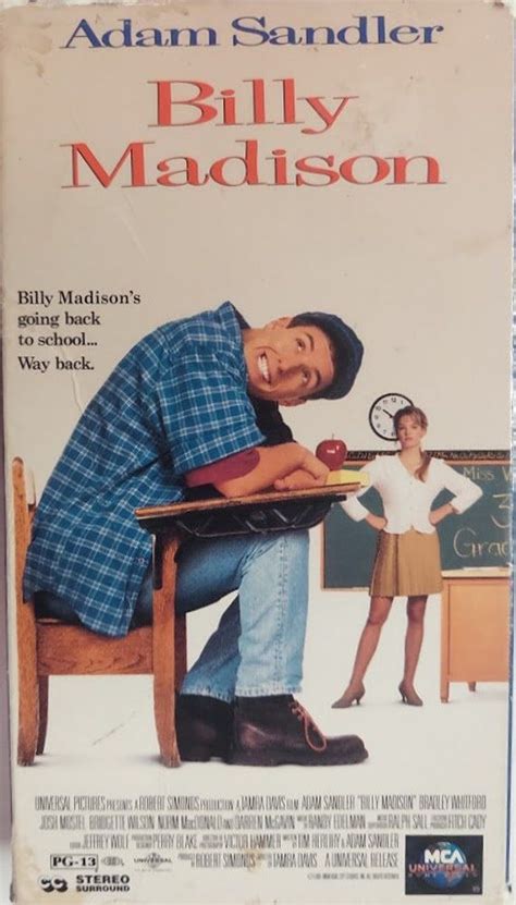 VHS 1995 Vintage Movie Titled Billy Madison Starring Adam Sandler ...