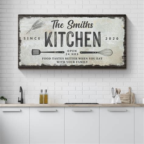 Kitchen Sign Kitchen Decor Personalized Custom Sign Kitchen | Etsy