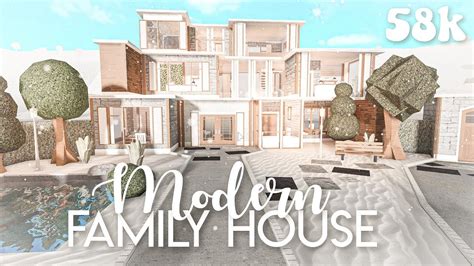 Cheap modern family house (58k) Bloxburg build - YouTube | Hacer planos ...