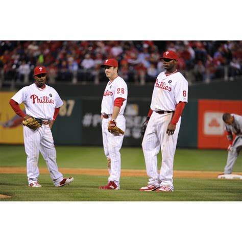 Ryan Howard, Chase Utley and Jimmy Rollins Signed Jerseys with Commemorative Retirement Patches ...