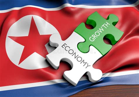 North Korea Economy and Financial Market Growth Concept Stock Illustration - Illustration of ...