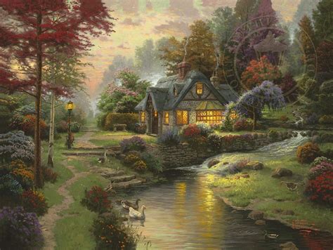 Stillwater Cottage, by Thomas Kinkade - Village Gallery