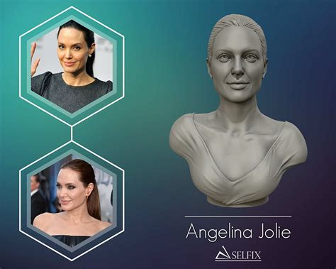 Angelina Jolie 3D bust ready to 3D print | 3D Print Model | Print ...