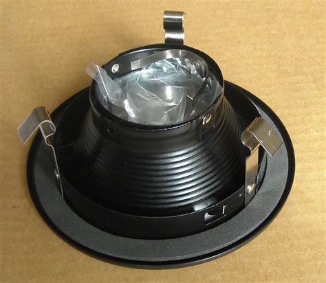 4" INCH RECESSED CAN LIGHT STEP TRIM LOW VOLTAGE 12V MR16 BLACK BAFFLE RING | eBay