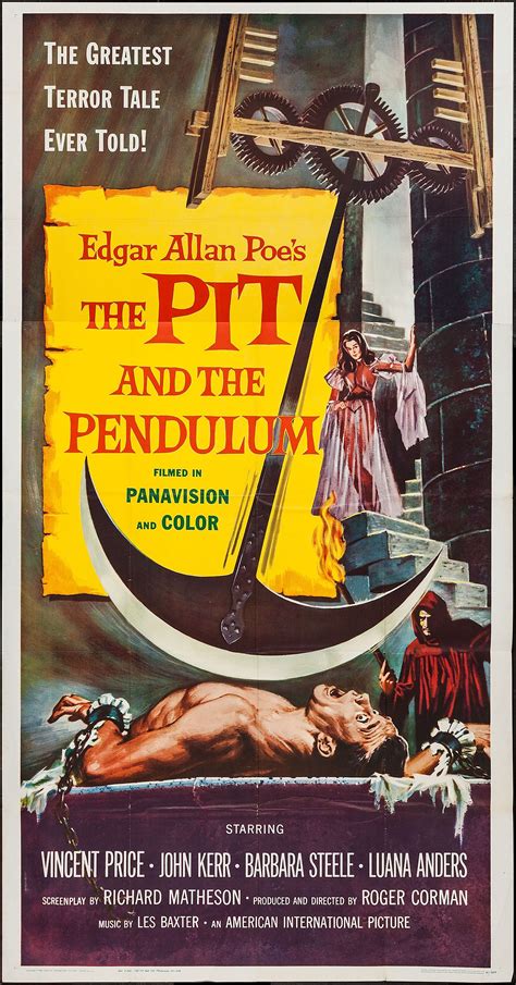 Pit and the Pendulum (1961) | Classic horror movies posters, Horror ...