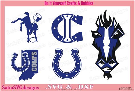 Indianapolis Colts Set College Design SVG Files, Cricut, Silhouette Studio, Digital Cut Files