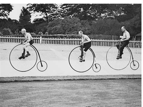The annual penny farthing bicycle race. Herne Hill velodrome, South London 1937 | Penny farthing ...