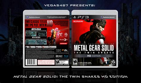 Metal Gear Solid: The Twin Snakes HD Edition PlayStation 3 Box Art ...