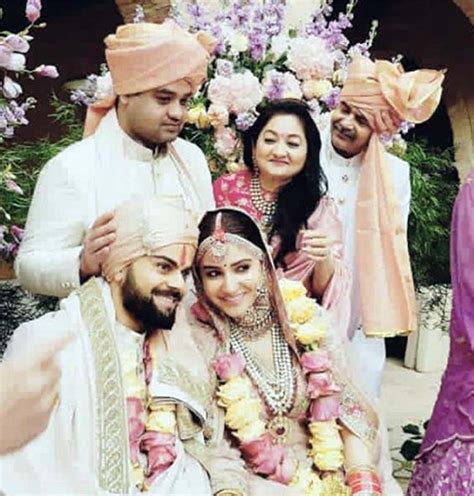 virat kohli and anushka sharma with the latters family on their ...