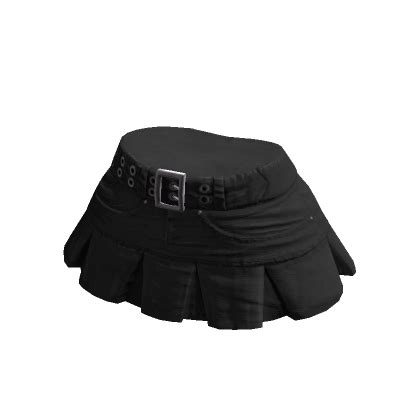 Ruffle Denim Mini Skirt Black's Code & Price - RblxTrade