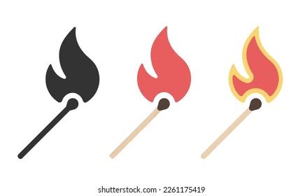 Matches Flat Colored Vector Illustration Isolated Stock Vector (Royalty ...