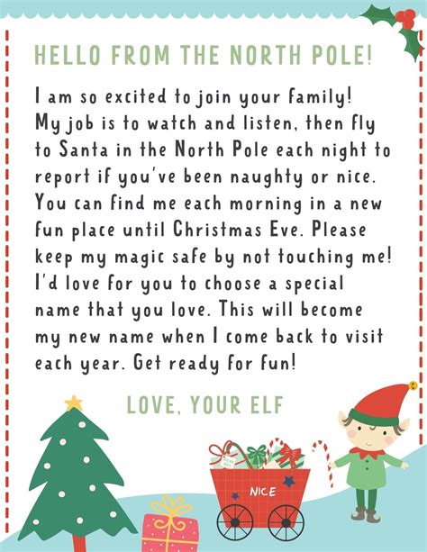 Elf On The Shelf Introduction Letter Free Printable - Printable Form ...