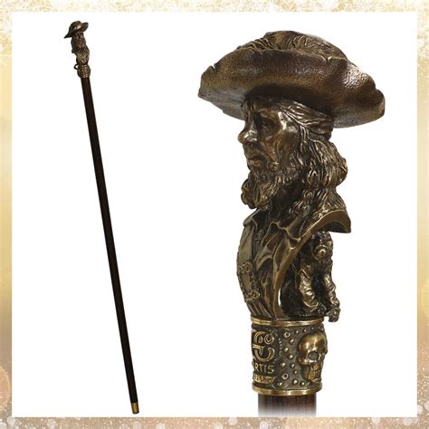 Barbossa Captain with monkey Bronze collectible walking stick #americaneaglemurah # ...