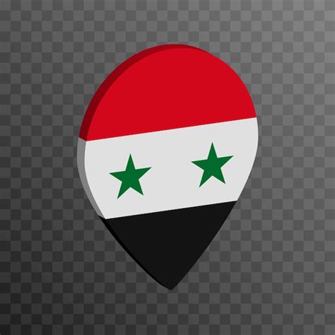 Premium Vector | Map pointer with syria flag vector illustration