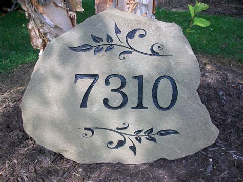 Custom engraved stone address marker | Address marker, Custom engraved ...