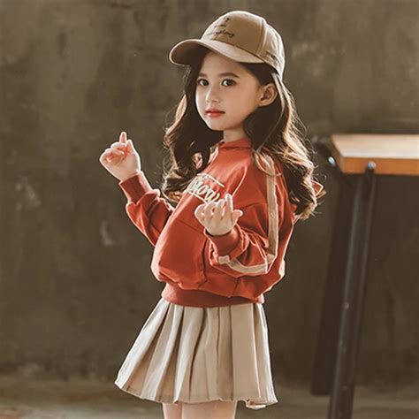 Autumn Clothes For Teenage Girls Of 8 Years Old Teen Clothing Set Skirts Girls Hoodies Kids ...