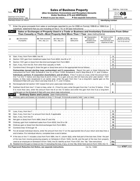 Form 4797-Sales of Business Property