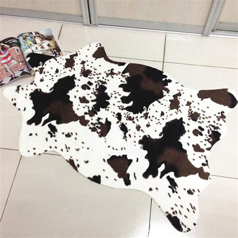 Faux Cowhide Rug 3.6x2.5 Ft, Cow Print Area Rug for a Western Decor ...