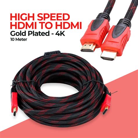 High Speed HDMI to HDMI Cable OD7.3mm Gold Plated 4K 10 Meter - HYX ...