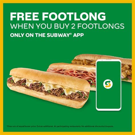 Subway Canada App Offers Free Footlong Deal to Celebrate Curbside Pick ...