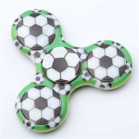 [22% OFF] Fiddle Toy Plastic Tri-bar Soccer Patterned Fidget Spinner ...