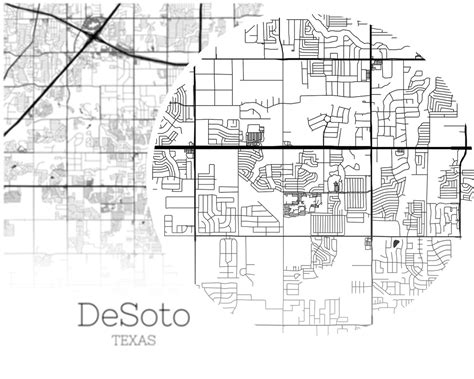 DeSoto Map INSTANT DOWNLOAD DeSoto Texas City Map Printable | Etsy