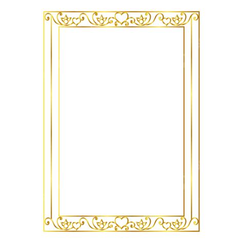 Luxury A4 Paper Golden Border Frame, Golden Frame Vector, Golden ...