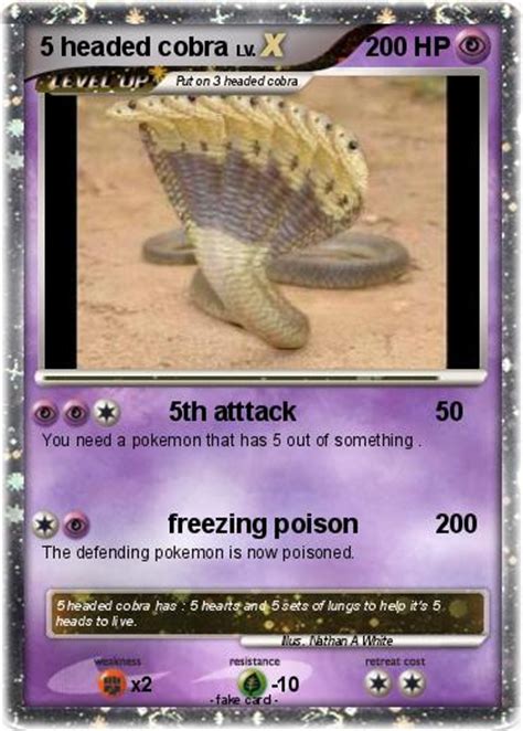 Pokémon 5 headed cobra - 5th atttack - My Pokemon Card