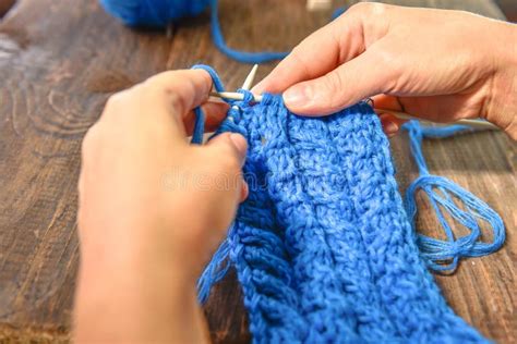 Knitting with Knitting Needles : Stock Photo - Image of care ...