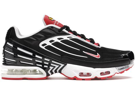 Nike Air Max Plus 3 Black White Track Red Men's - CJ0601-001 - US