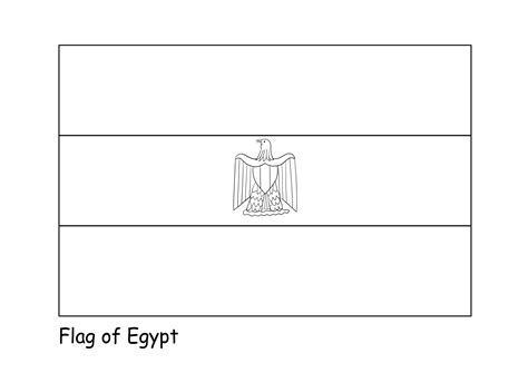 Flag of Egypt coloring and printing image for free