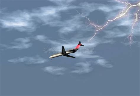 Airplane in Storm stock image. Image of clouds, skies, severe - 180005