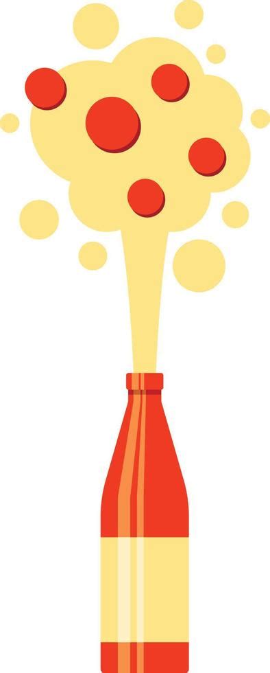 Soda bottle explosion flat vector design for beverage related ...