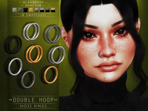 Sims 4 Double Hoop Nose Rings | The Sims Book